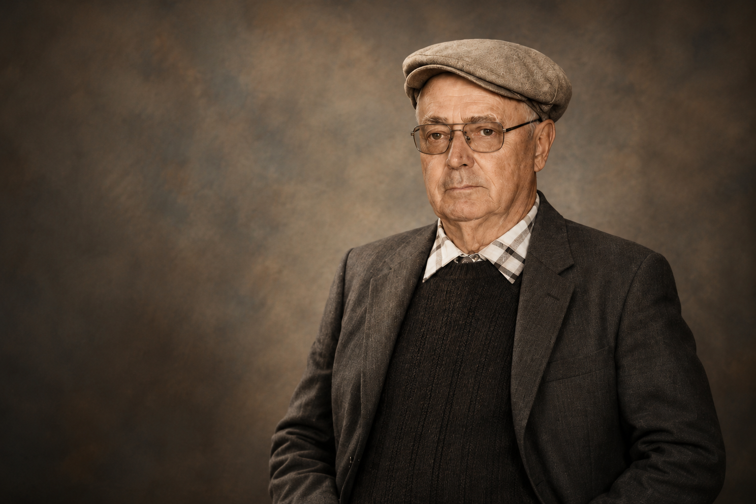 Portrait ancien d'un membre de famille